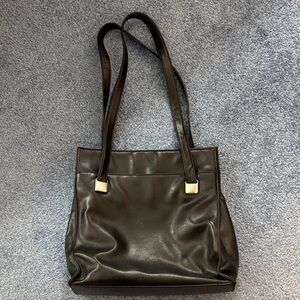 Jennifer Moore Black Leather Tote